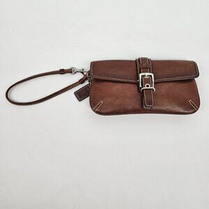 Coach Vintage Small Natural Leather Wristlet